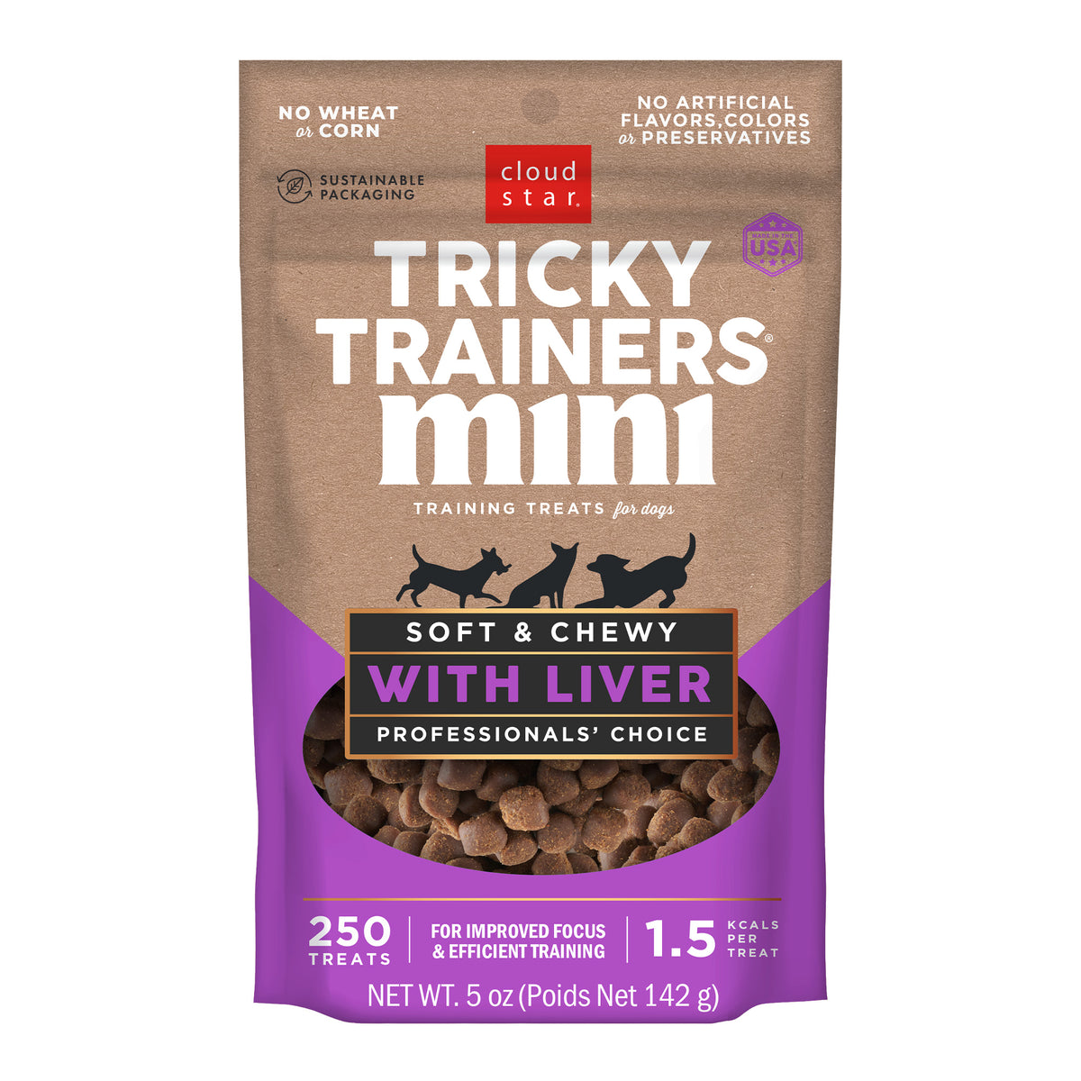 Cloudstar Tricky Trainers Mini Liver Dog Treats 5 oz