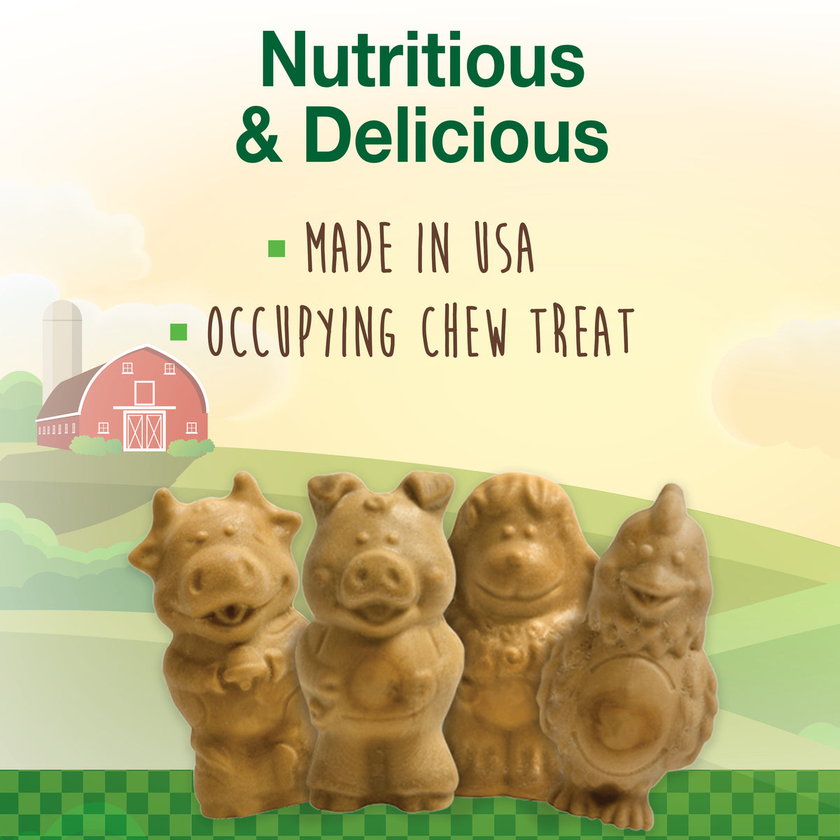 Nylabone Healthy Edibles All-Natural Long Lasting Puppy Chew Treats Lamb & Apple Small (4 Count)