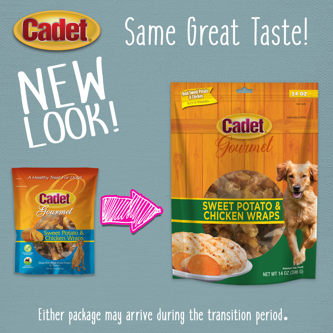 Cadet Gourmet Chicken-Wrapped Sweet Potato Dog Treats Chicken &amp; Sweet Potato 14 Ounce