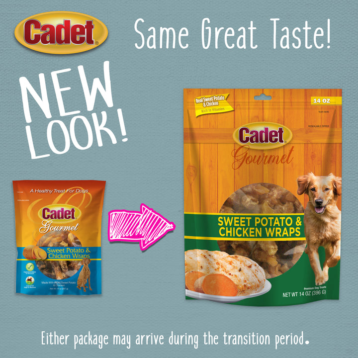Cadet Gourmet Chicken-Wrapped Sweet Potato Dog Treats Chicken &amp; Sweet Potato 14 Ounce