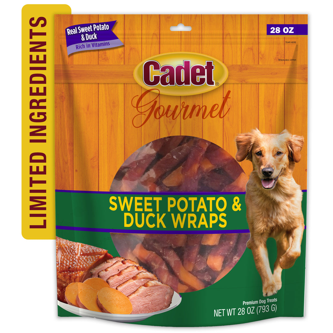 Cadet Gourmet Sweet Potato &amp; Duck Wrapped Dog Treats Duck &amp; Sweet Potato 28 Ounce
