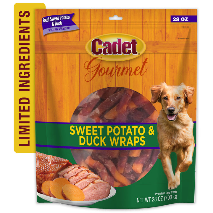 Cadet Gourmet Sweet Potato &amp; Duck Wrapped Dog Treats Duck &amp; Sweet Potato 28 Ounce