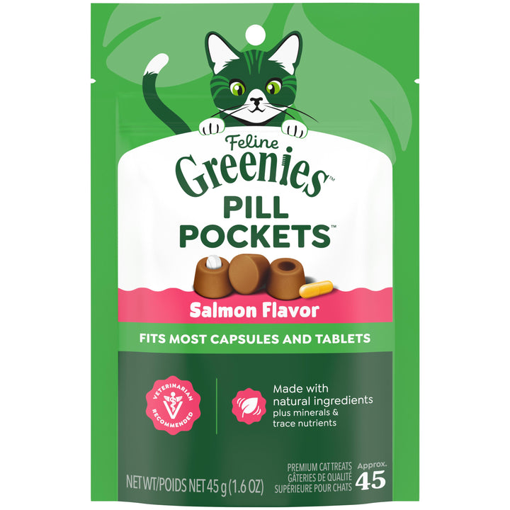 Greenies CAT Pill Pockets Salmon Flavor 45ct
