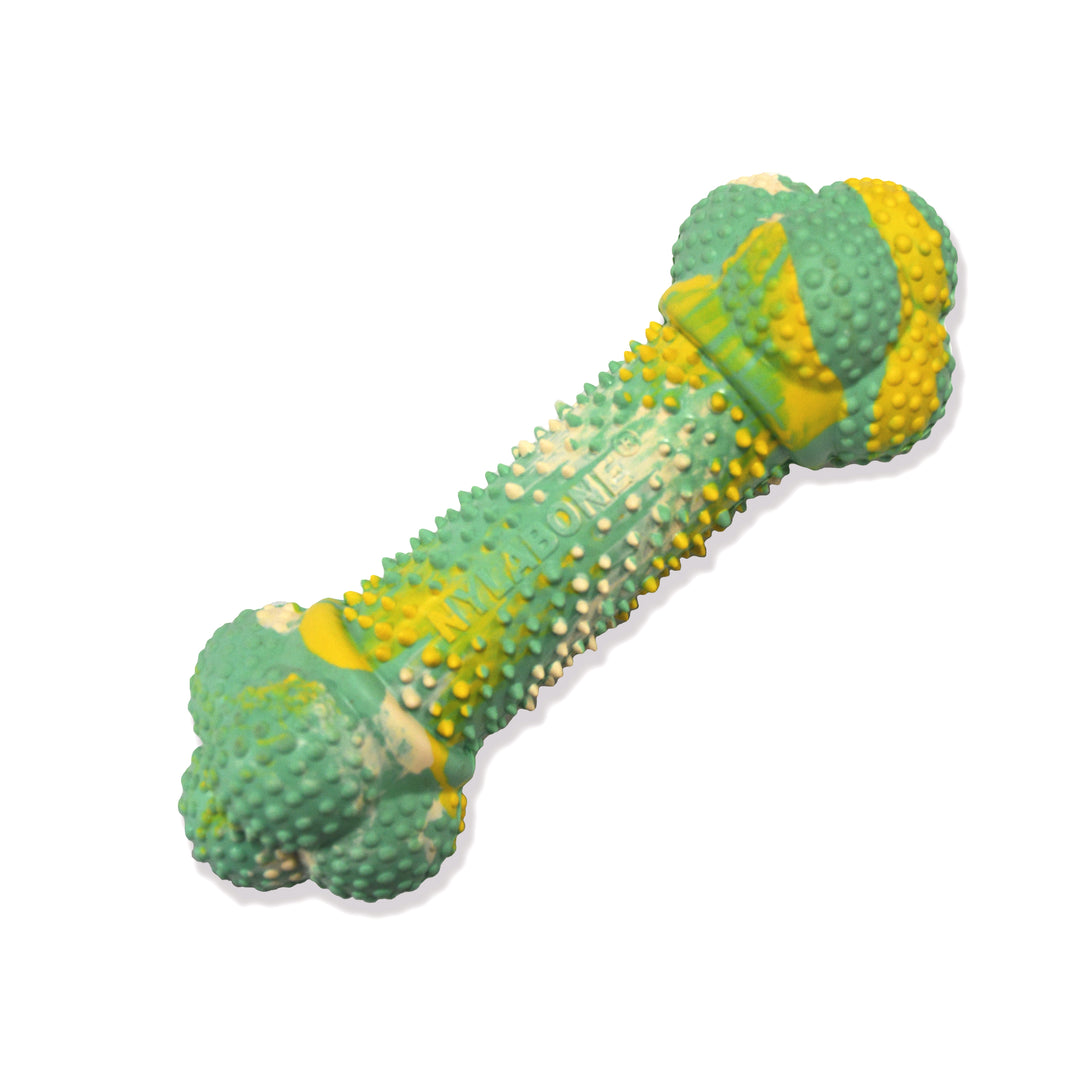 Nylabone Puppy Chew Action Bone Puppy Teething Chew Toy Peanut Butter &amp; Banana Medium (1 Count)