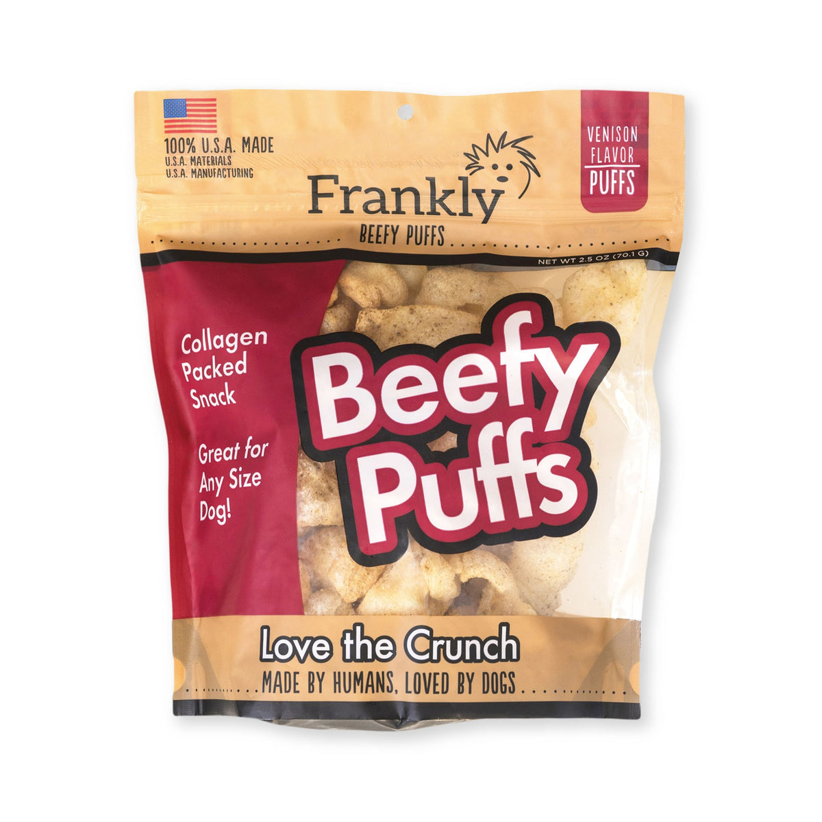 Franklys Beefy Puffs Venison 2.5oz
