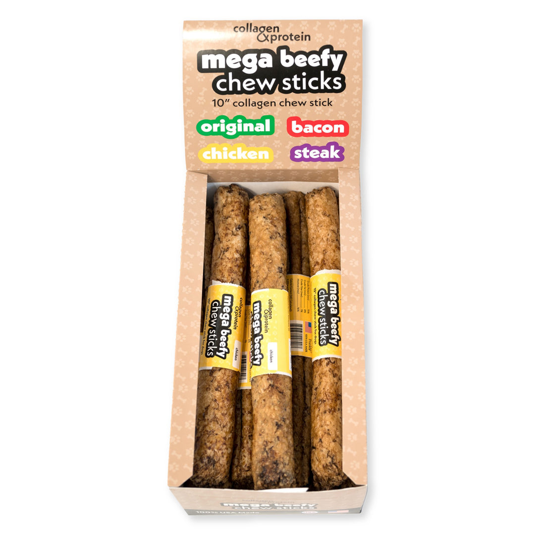 Frankly Mega Beefy Chew Stick CHICKEN 10in display box