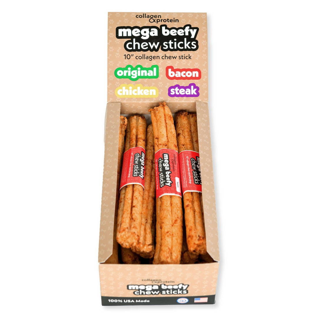 Frankly Mega Beefy Sticks Bacon 10in display box