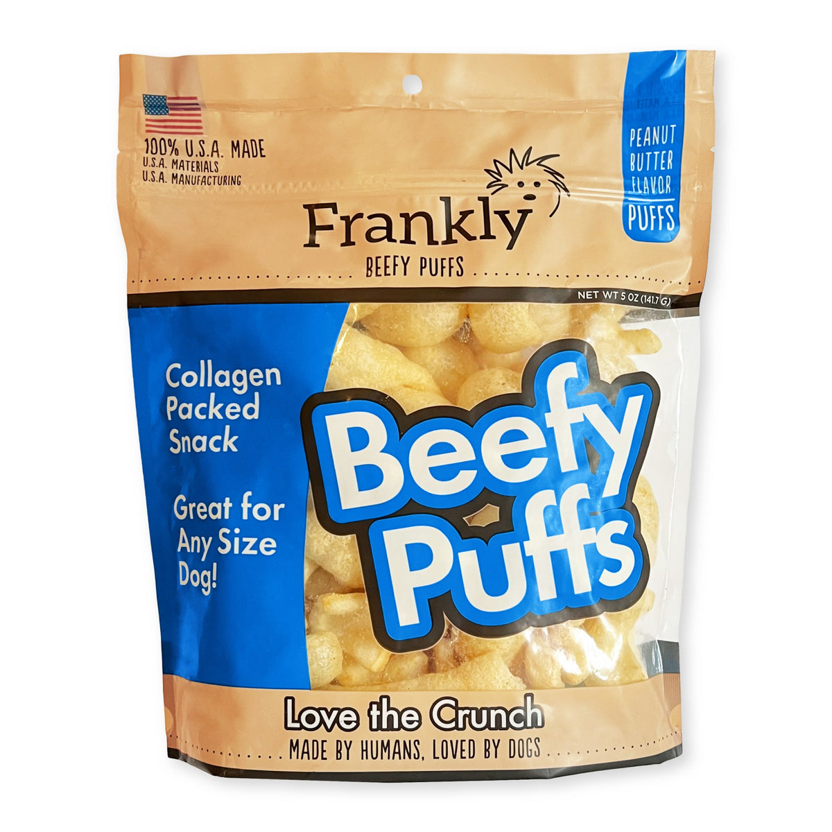 Frankly Beefy Puffs Peanut Butter 5 Oz
