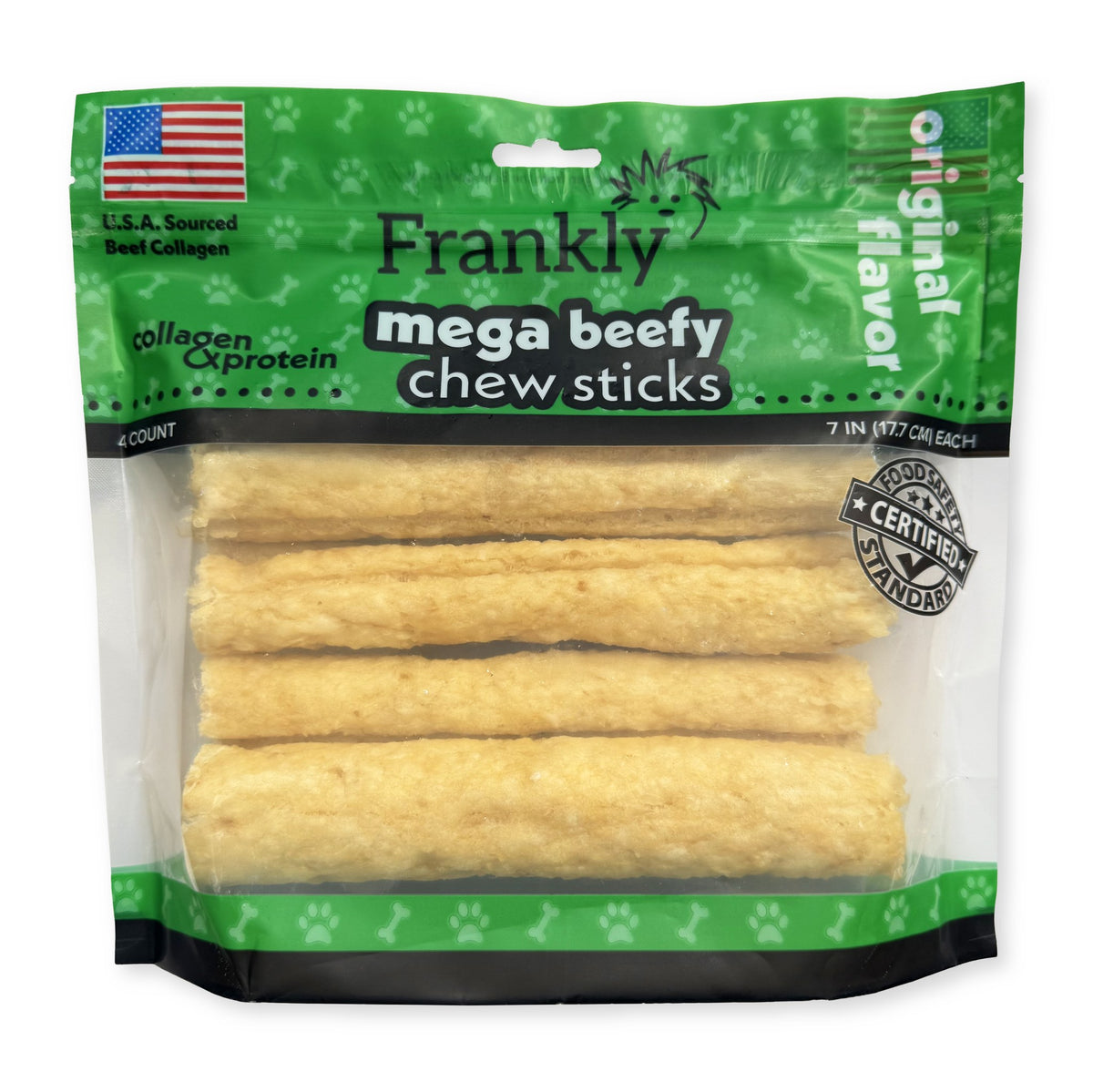 Frankly Mega Beefy Chew 7in Original 4ct