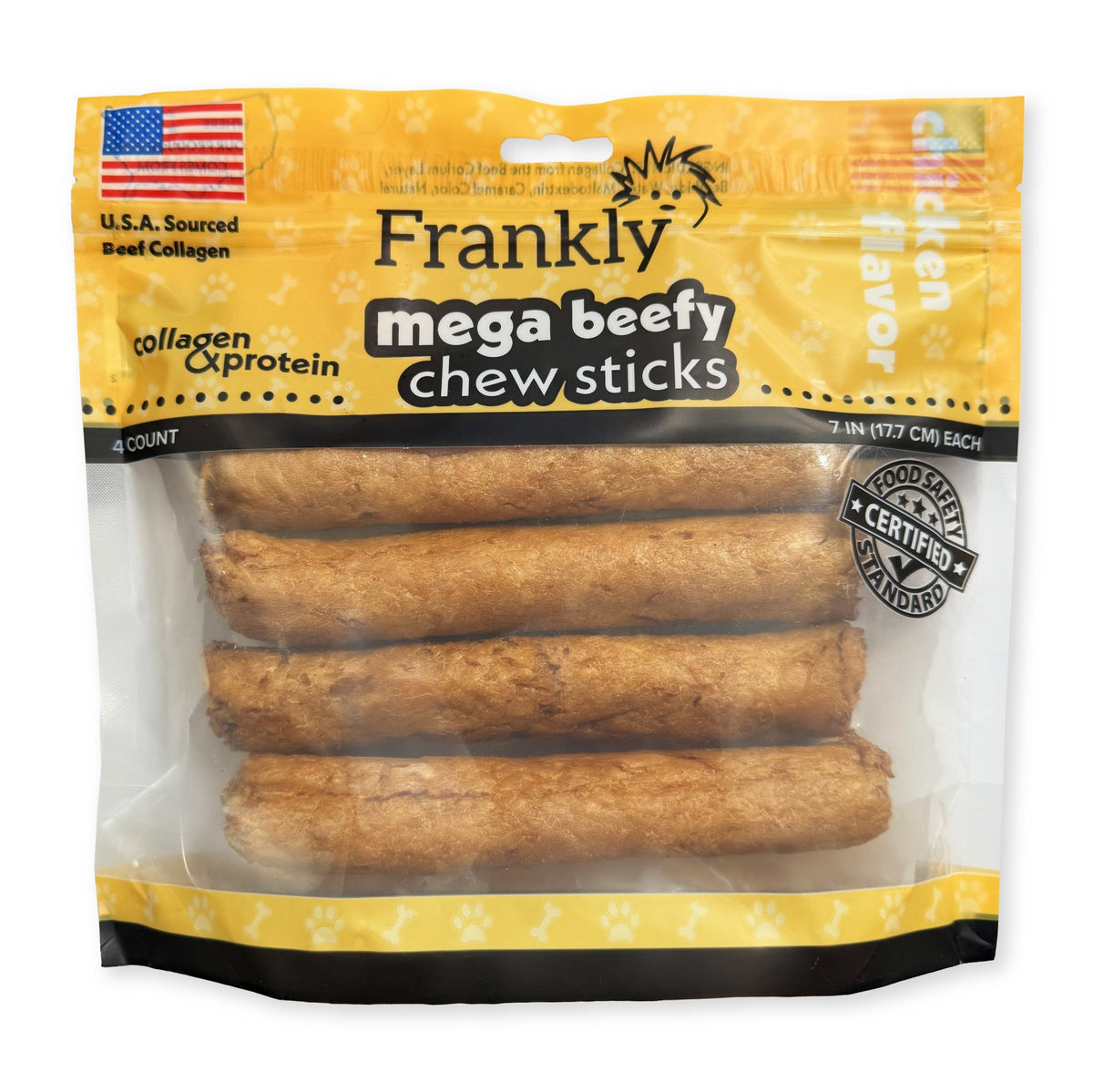 Frankly Mega Beefy Chew 7in Chicken 4ct