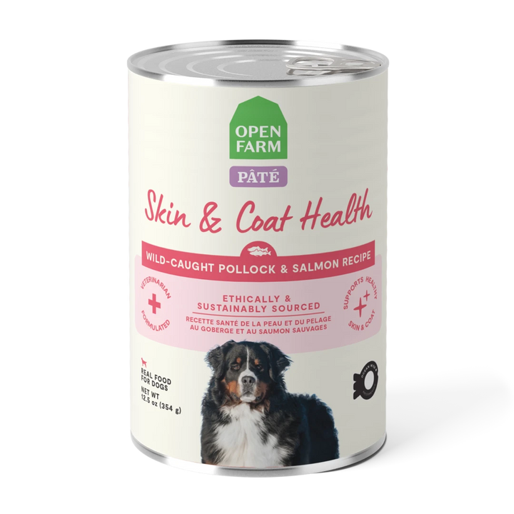 Open Farm Dog Can Salmon Skin Coat 12.5 oz