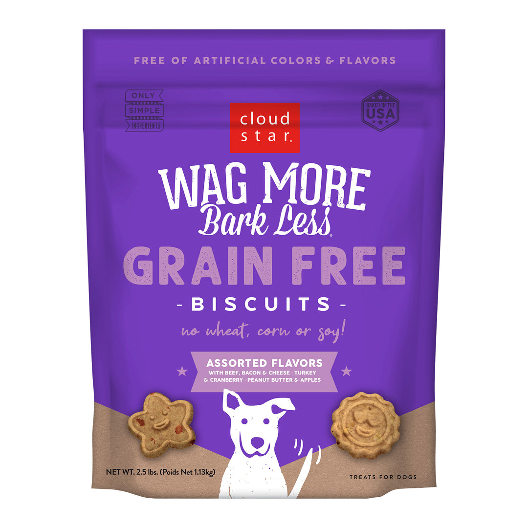 Wag More Bark Less Grain Free Assorted Crunchy Treats 2.5 lb
