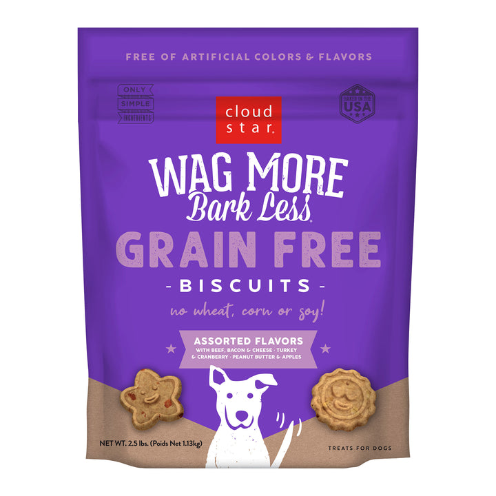 Wag More Bark Less Grain Free Assorted Crunchy Treats 2.5 lb