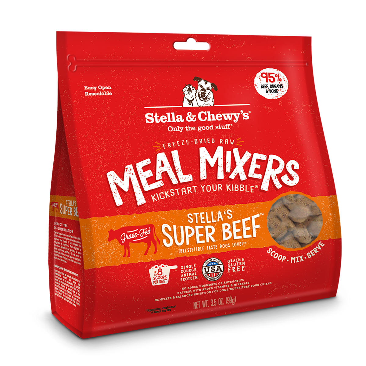Freeze-Dried Stella's Super Beef Meal Mixers - 3.5 oz