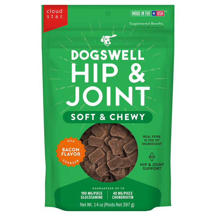 Dogswell Soft Chewy Hip Joint Bacon Dog Treat 14 oz