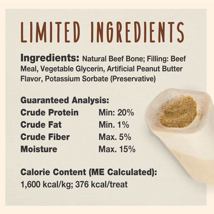Cadet Stuffed Shin Bones for Dogs Peanut Butter Large (1 Count)