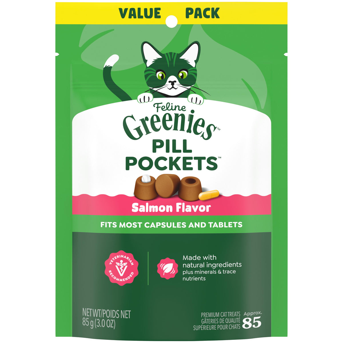 Greenies Salmon Feline Pill Pockets 3oz
