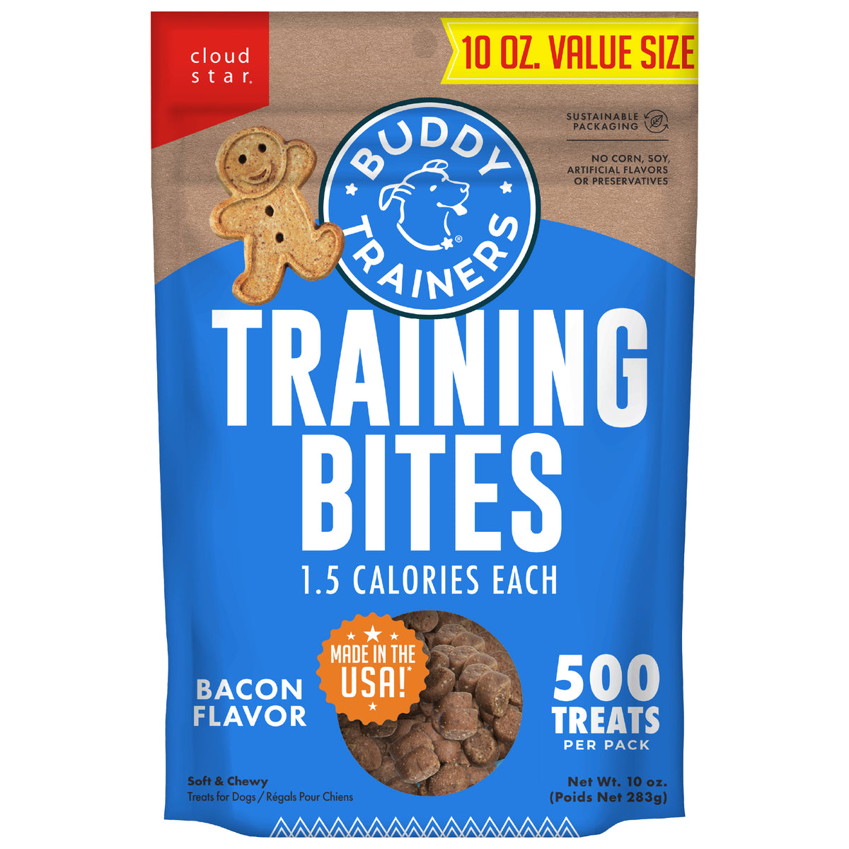 Buddy Trainers Training Dog Bites Bacon Flavor 10 oz
