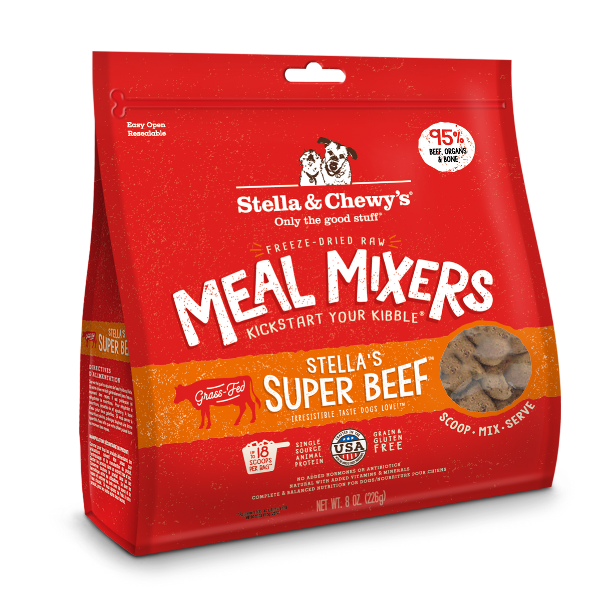 Freeze-Dried Stella's Super Beef Meal Mixers - 8 oz