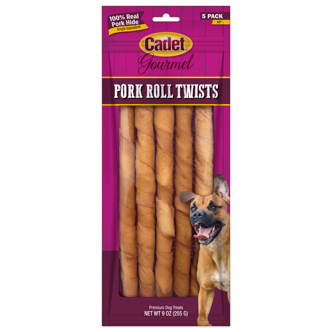 Cadet Gourmet Pork Hide Roll Twists (5 Count)