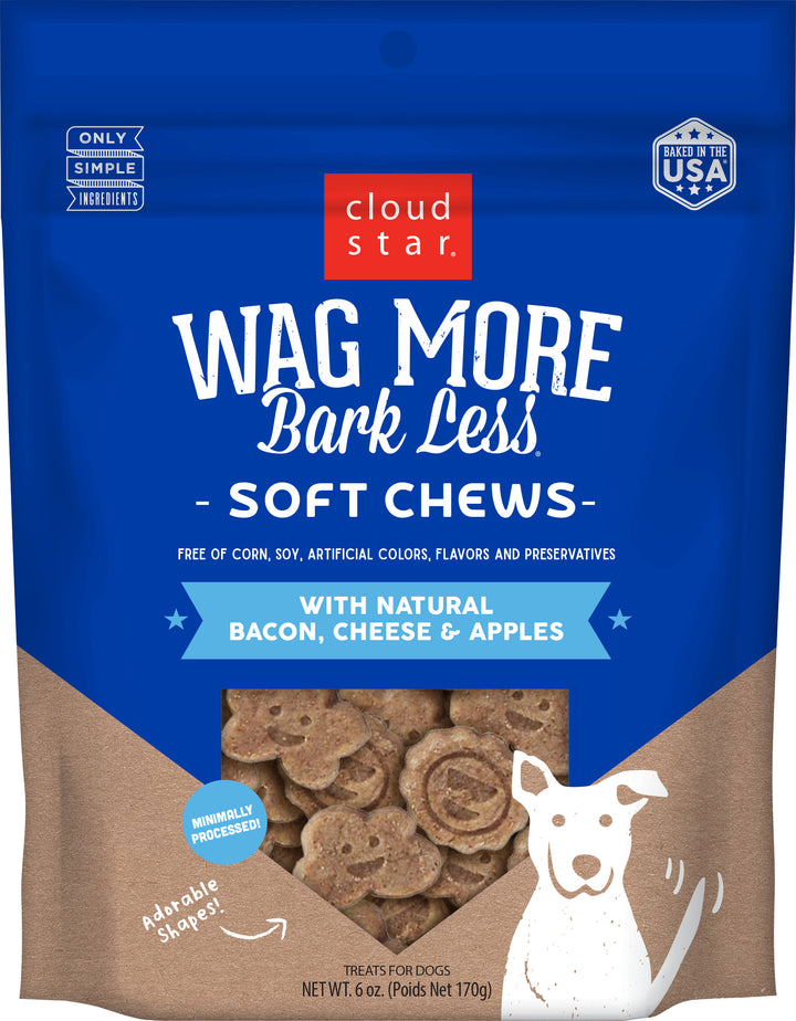 Wag More Soft and Chewy Bacon Cheese and Apples 6oz