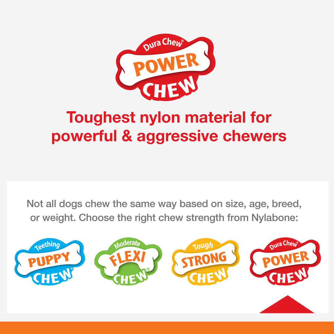 Nylabone Power Chew Pretzel Dog Chew Toy Bacon &amp; Peanut Butter X-Large (1 Count)