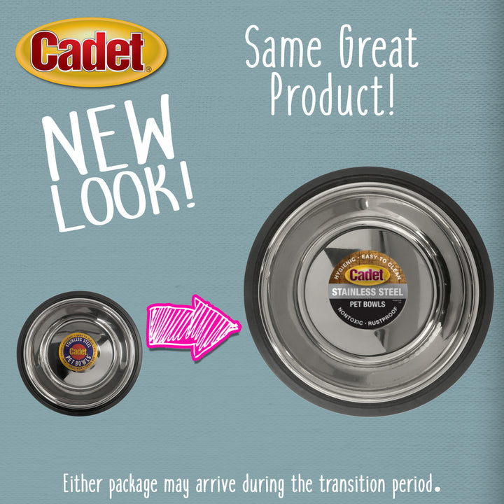 Cadet Stainless Steel No Spill Dog Bowls 32 Ounce