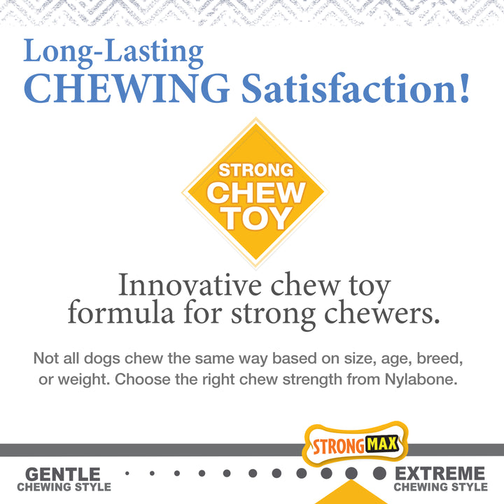 Nylabone Strong Chew Gourmet Style Wishbone Puppy Chew Toy Peanut Butter Small (1 Count)