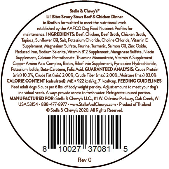 Lil Bites Savory Stews Beef &amp; Chicken Dinner - 2.7 oz