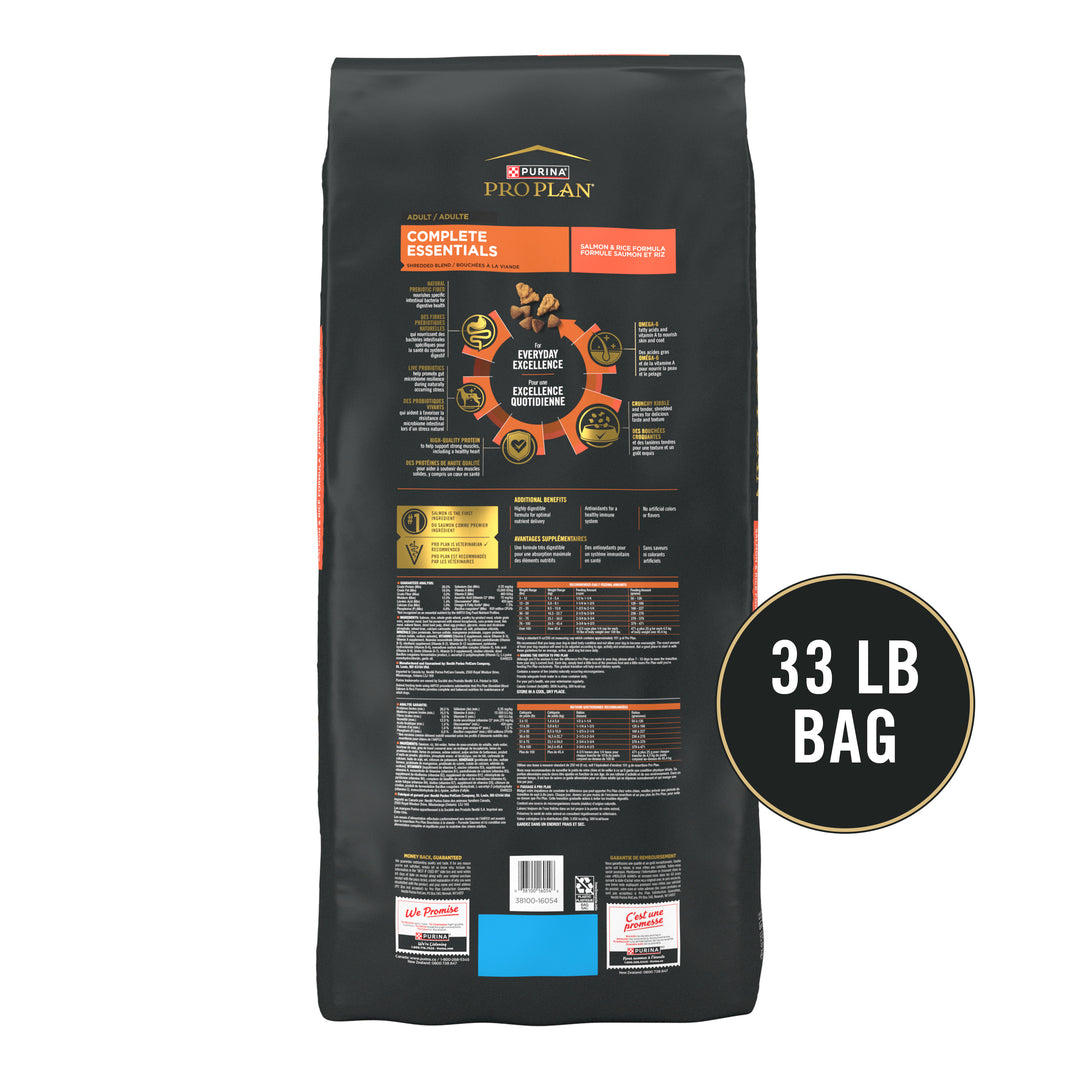 Pro Plan Savor Salmon and Rice 33lb back