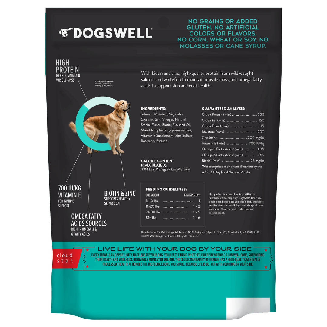 Dogswell Skin and Coat Salmon Jerky 10oz