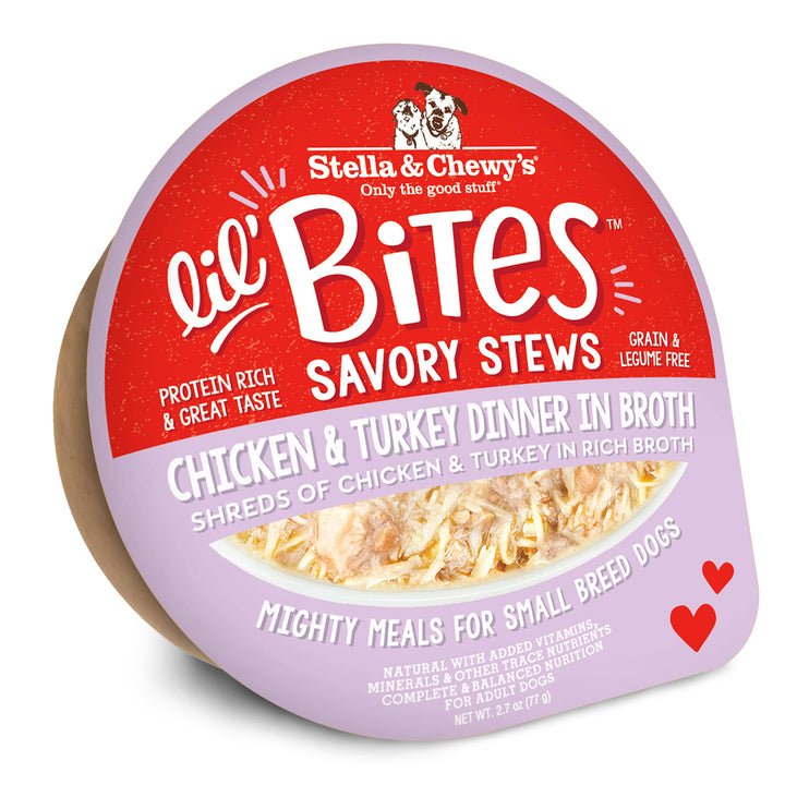 Lil Bites Savory Stews Chicken &amp; Turkey Dinner in Broth - 2.7 oz