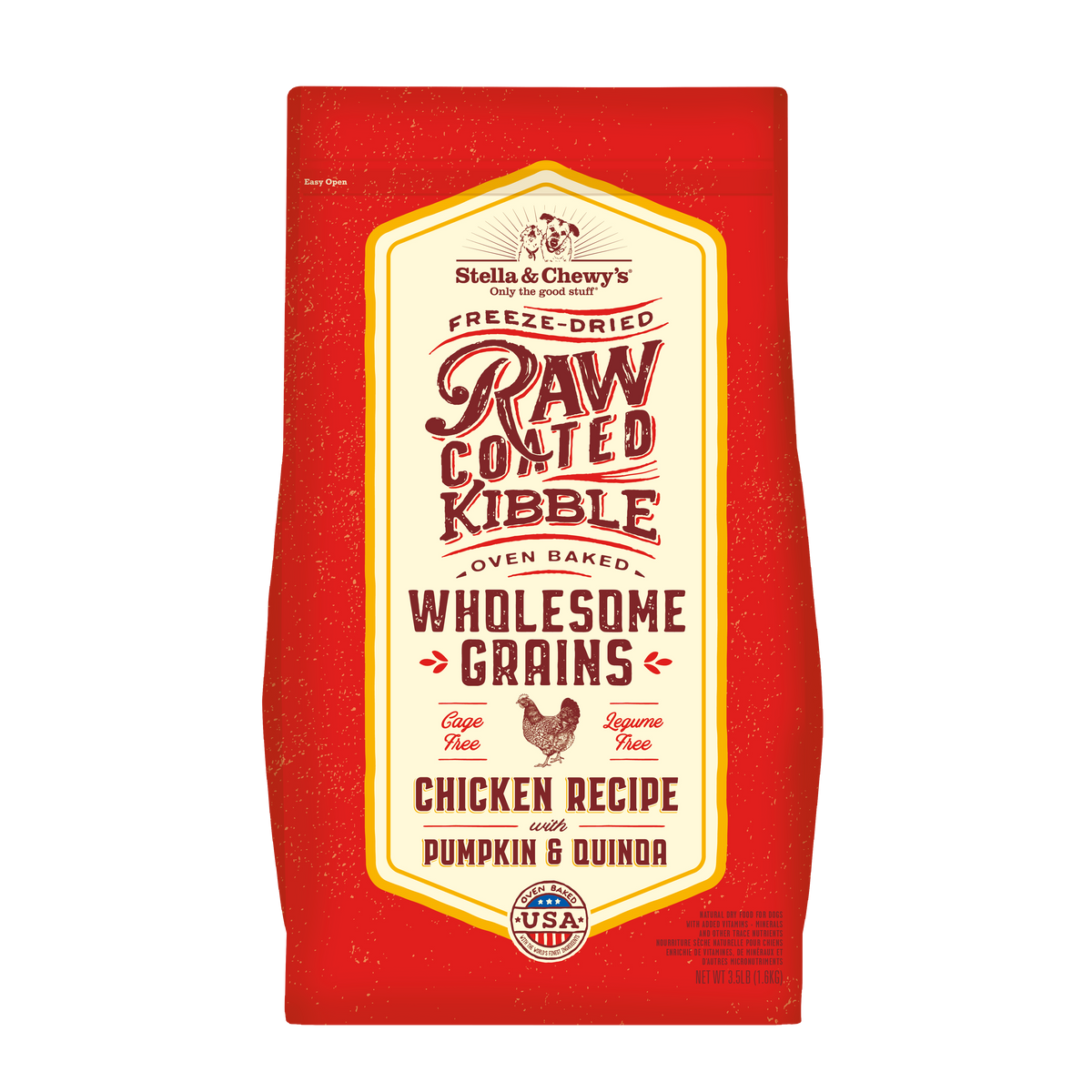 Kibble Raw Coated Wholesome Grain Chicken - 22 lb
