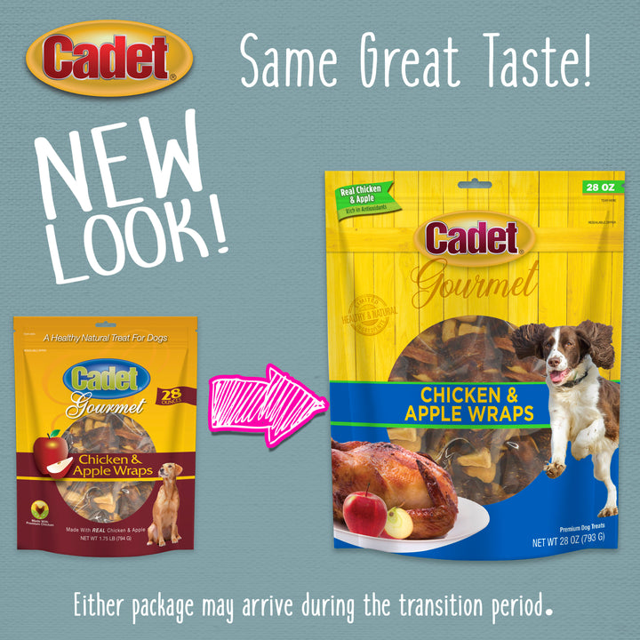 Cadet Gourmet Chicken &amp; Apple Wrapped Dog Treats 28 Ounce