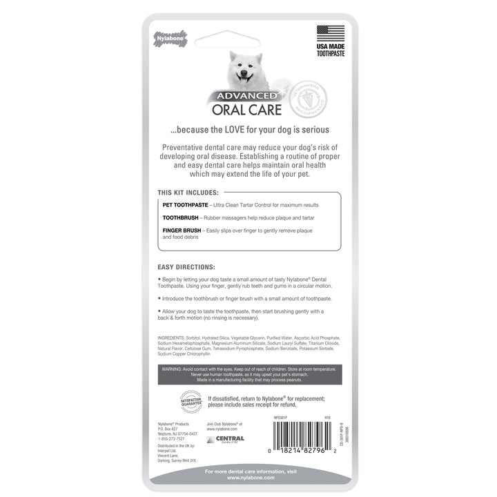 Nylabone Advanced Oral Care Dog Dental Kit Original 2.5 Ounce (3 Count)
