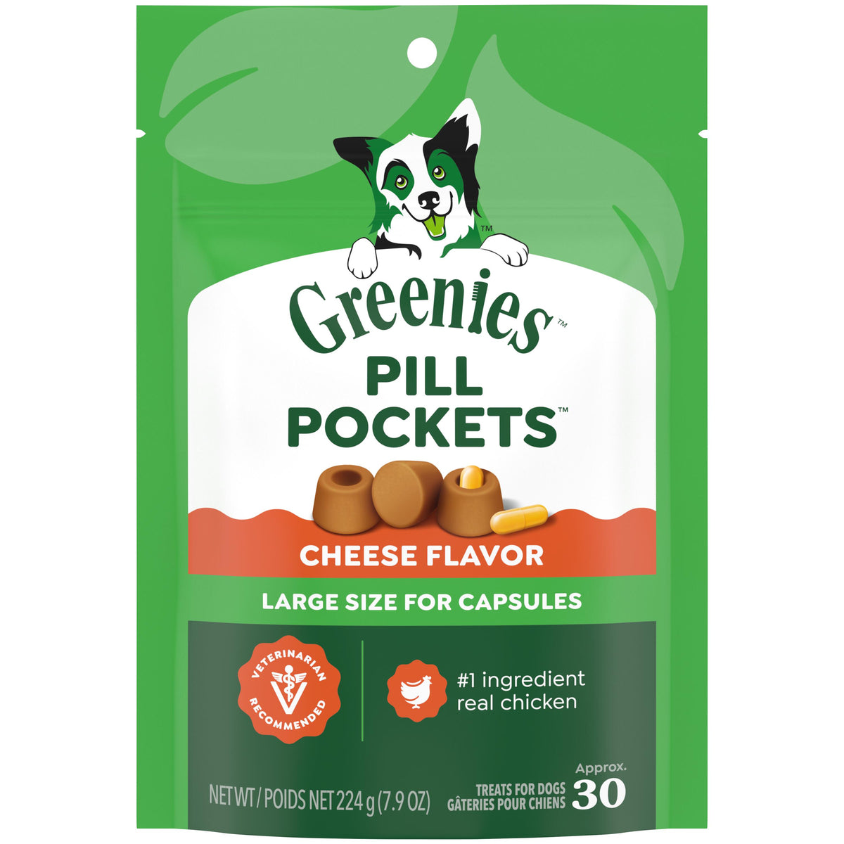 Greenies Pill Pockets Treats Cheese Dog 7 oz