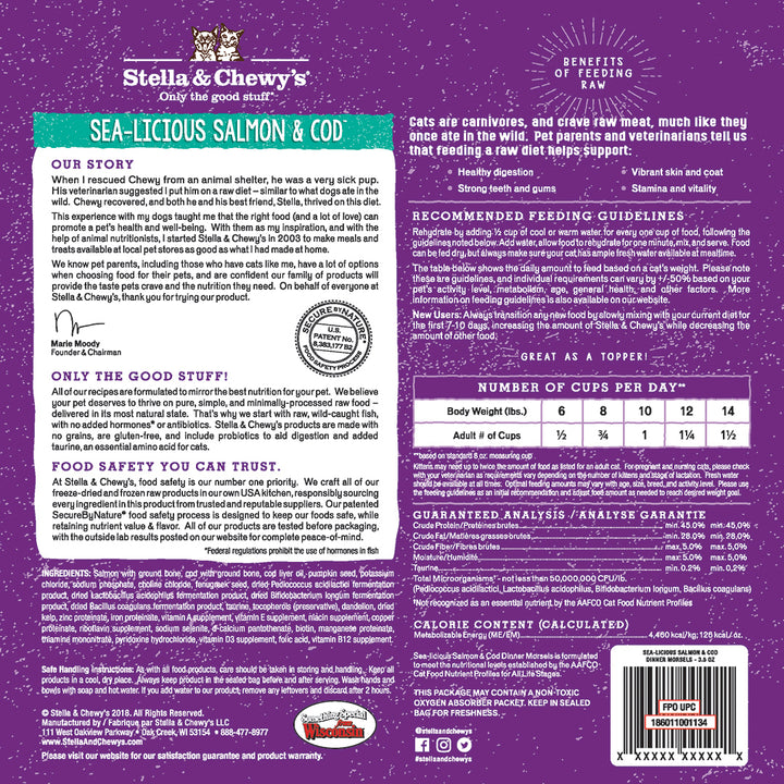 Freeze-Dried Sea-Licious Salmon &amp; Cod Morsels - 3.5 oz