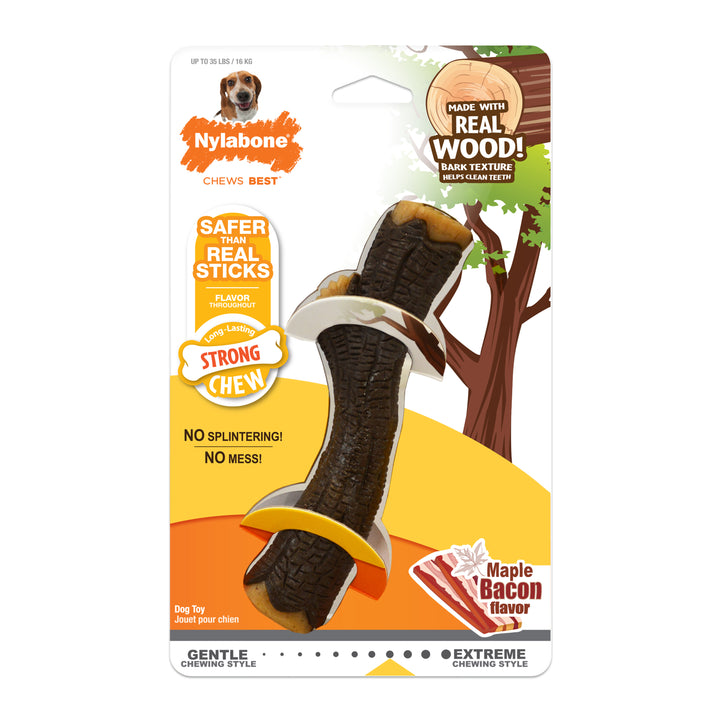 Nylabone Strong Chew Real Wood Stick Dog Toy Medium (1 Count)