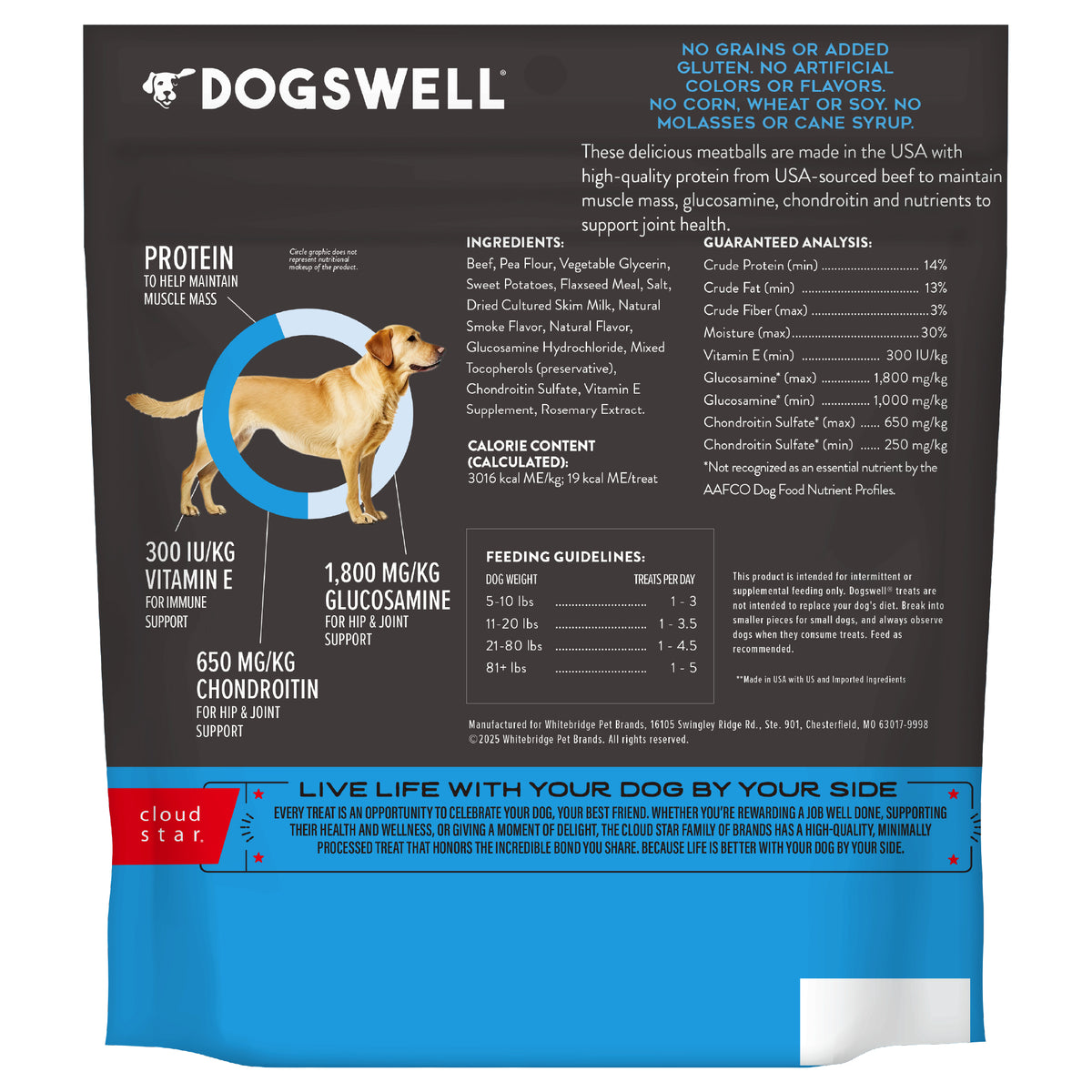 Dogswell Hip Joint Beef Recipe Meatballs 14 oz