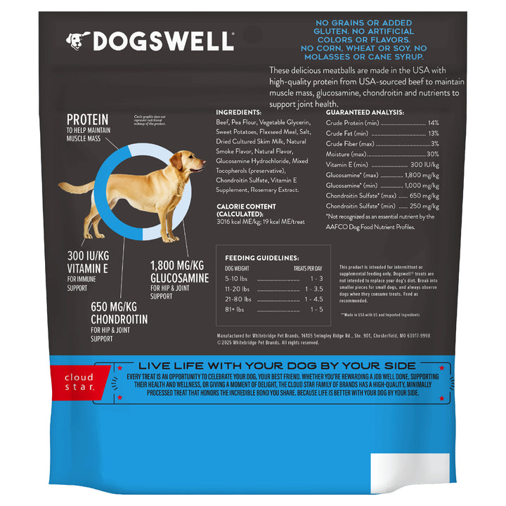 Dogswell Hip Joint Beef Recipe Meatballs 14 oz