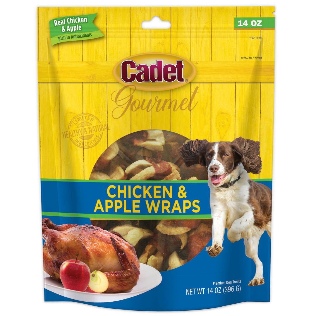 Cadet Gourmet Chicken &amp; Apple Wrapped Dog Treats 14 Ounce
