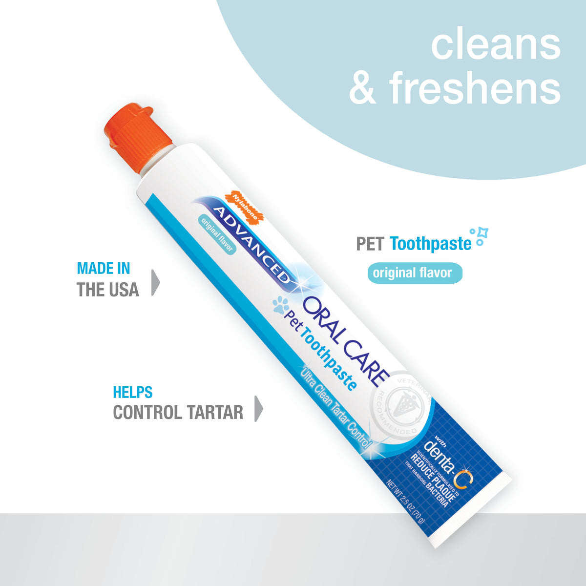 Nylabone Advanced Oral Care Tartar Control Dog Toothpaste Original 2.5 Ounce (1 Count)