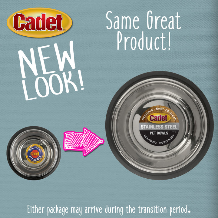 Cadet Stainless Steel No Spill Dog Bowls 16 Ounce