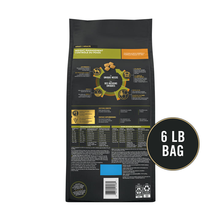 Pro Plan Weight Management 6lb back