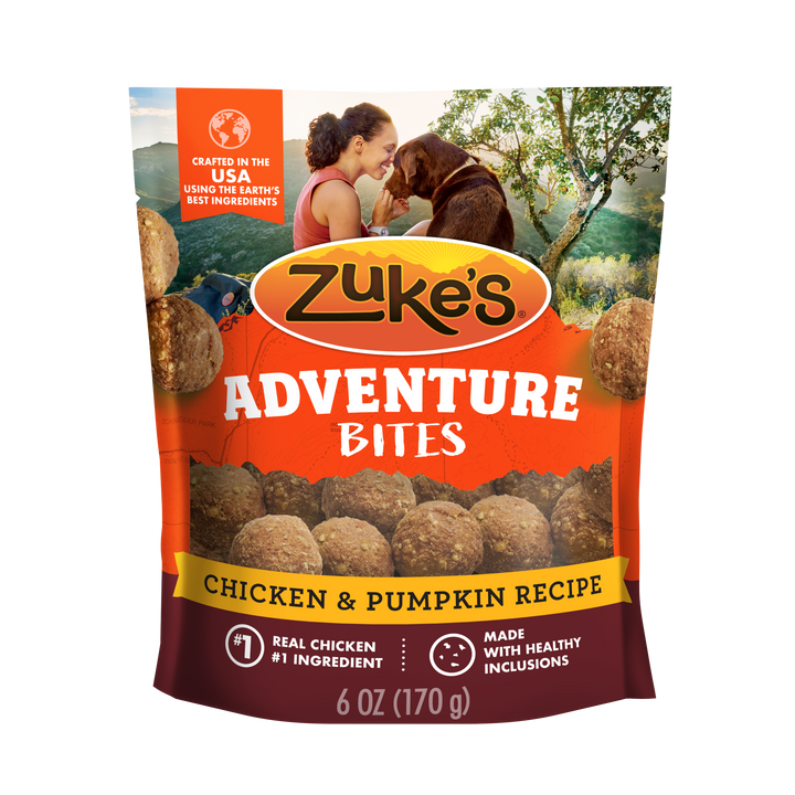 Zukes Adventure Bites Chicken Pumpkin Dog Treats 6 oz