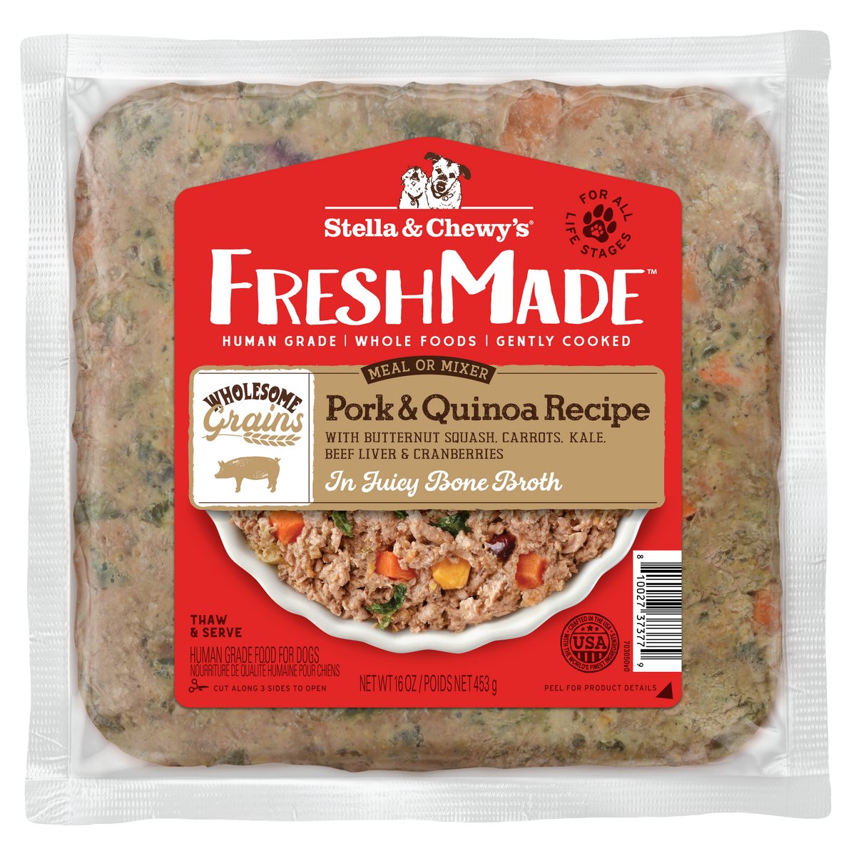 Fresh Made Wholesome Grains Pork & Quinoa - 16 oz