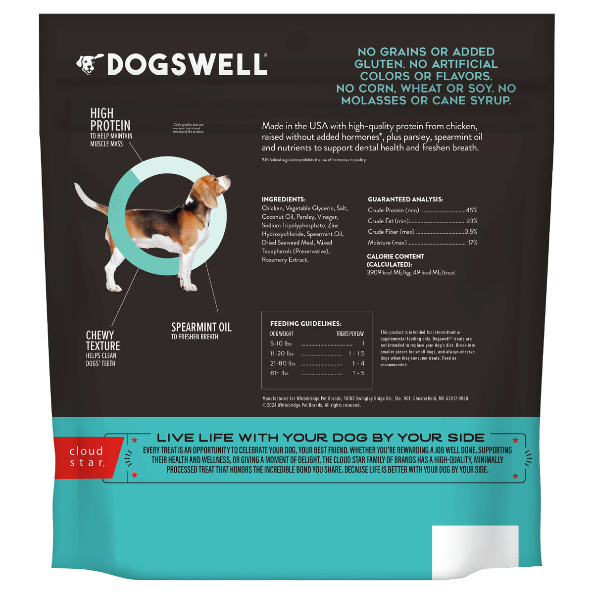 Dogswell Dental Chicken Jerky Treat 24 oz