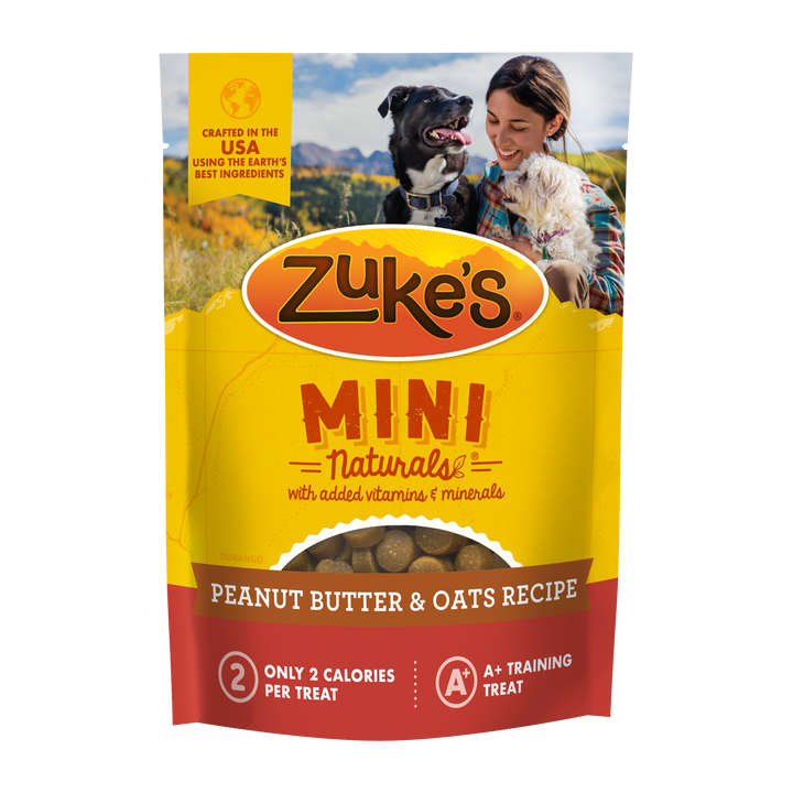 Zukes Mini Naturals Peanut Butter and Oat Dog Treats 16 oz