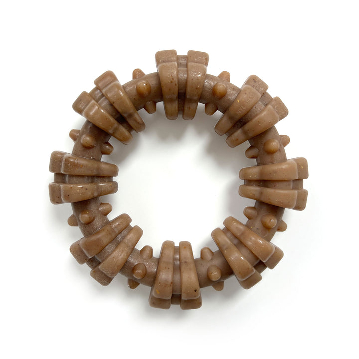 Nylabone Strong Chew Textured Ring Dog Chew Toy Made with Real Beef &amp; Chicken Small (1 Count)