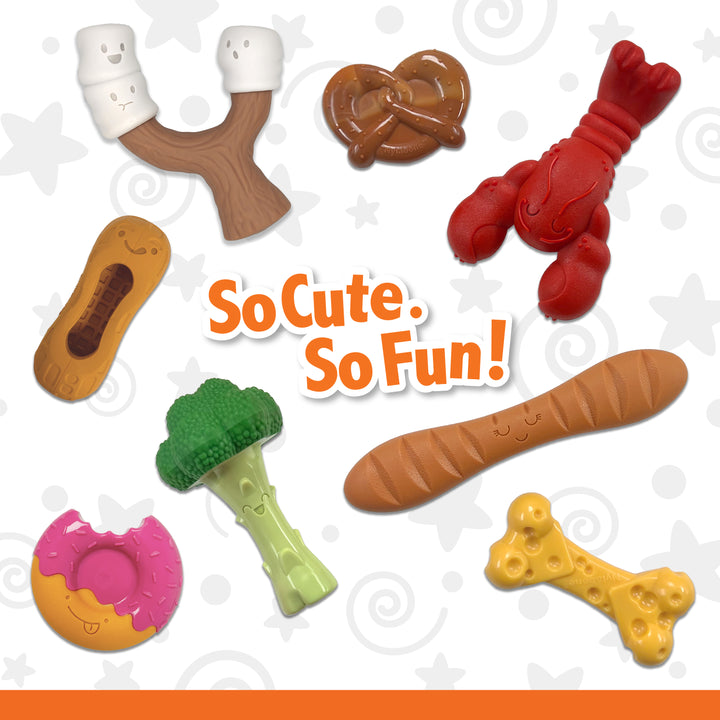 Nylabone Power Chew Donut Dog Chew Toy Bacon Glazed Medium (1 Count)